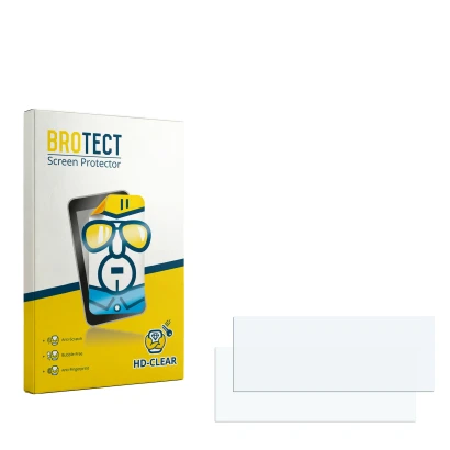 Face avant d’un emballage produit avec le logo de la marque BROTECT. À côté se trouve la protection d’écran correspondante.
