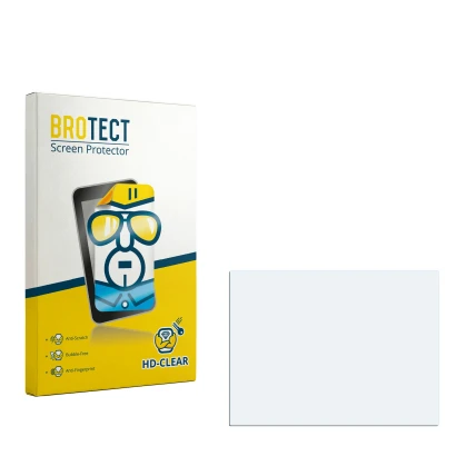 Face avant d’un emballage produit avec le logo de la marque BROTECT. À côté se trouve la protection d’écran correspondante.