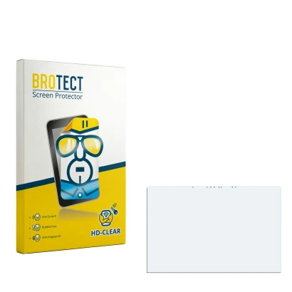 Face avant d’un emballage produit avec le logo de la marque BROTECT. À côté se trouve la protection d’écran correspondante.