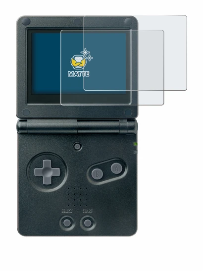 Image de l'appareil Nintendo Gameboy Advance GBA SP avec une grande variété de protections d'écran.