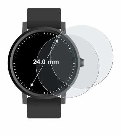 Image de l'appareil Montres (Circulaire, ø: 24 mm) avec une grande variété de protections d'écran.