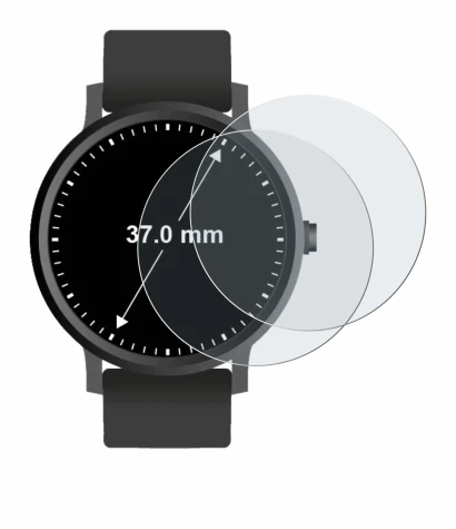 Image de l'appareil Montres (Circulaire, ø: 37 mm) avec une grande variété de protections d'écran.