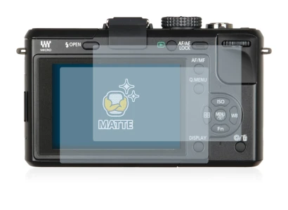 Image de l'appareil Panasonic Lumix DMC-GF1 avec une grande variété de protections d'écran.