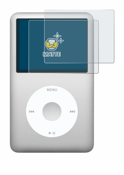 Image de l'appareil Apple iPod classic 160 GB (7ème Gen.) avec une grande variété de protections d'écran.