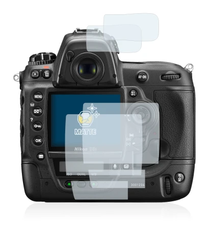 Image de l'appareil Nikon D3S avec une grande variété de protections d'écran.