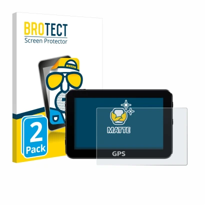 Face avant d’un emballage produit avec le logo de la marque BROTECT. À côté, l’appareil est représenté avec la protection d’éc