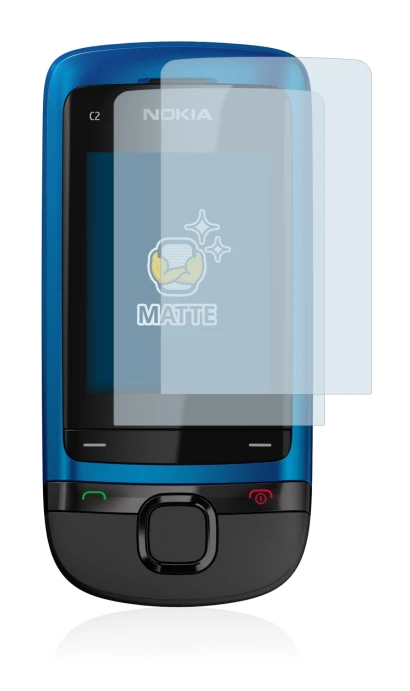 Image de l'appareil Nokia C2-05 avec une grande variété de protections d'écran.