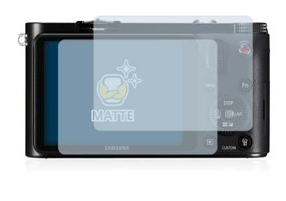 Image de l'appareil Samsung NX1000 avec une grande variété de protections d'écran.