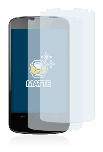 Image de l'appareil Google Nexus 4 avec une grande variété de protections d'écran.