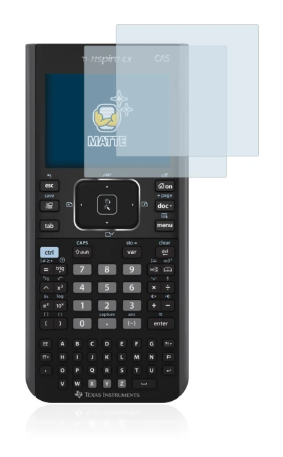 Image de l'appareil Texas Instruments Nspire CX CAS avec une grande variété de protections d'écran.