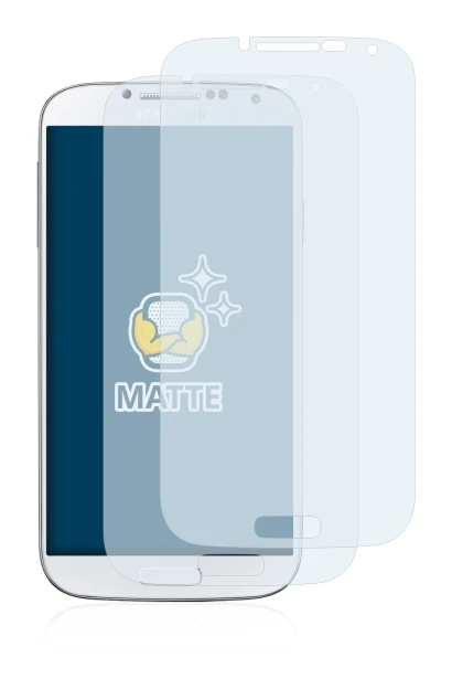 Image de l'appareil Samsung Galaxy S4 avec une grande variété de protections d'écran.