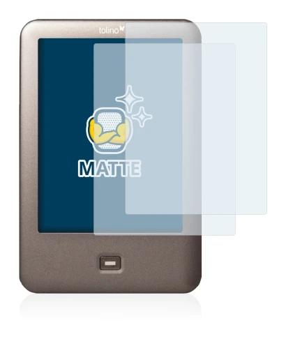 Image de l'appareil Tolino Shine avec une grande variété de protections d'écran.