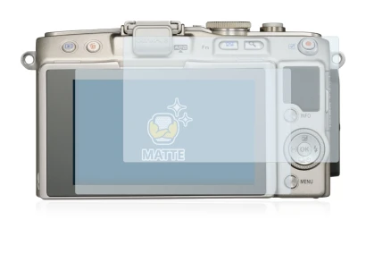 Image de l'appareil Olympus PEN E-PL6 avec une grande variété de protections d'écran.