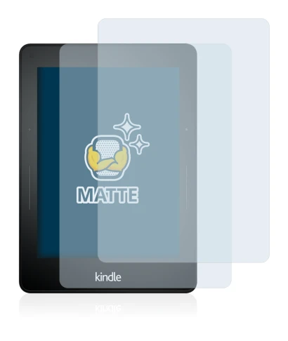 Image de l'appareil Amazon Kindle Voyage avec une grande variété de protections d'écran.