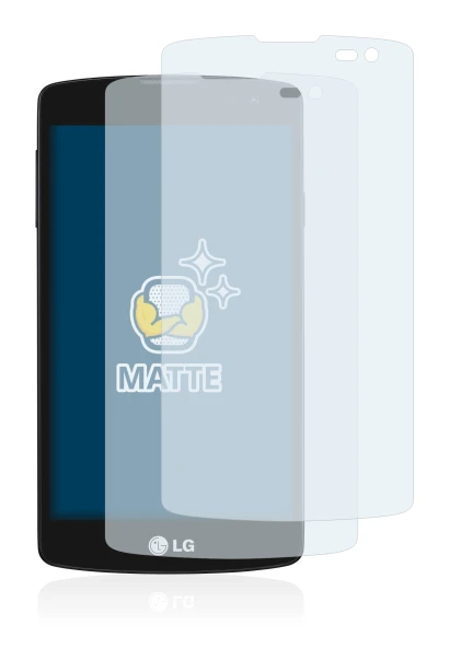 Image de l'appareil LG F60 avec une grande variété de protections d'écran.