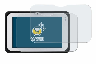 Image de l'appareil Panasonic Toughpad FZ-M1 avec une grande variété de protections d'écran.