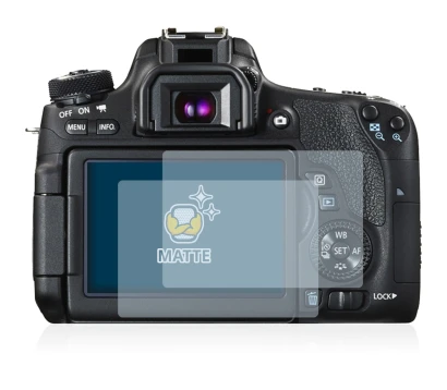 Image de l'appareil Canon EOS 760D avec une grande variété de protections d'écran.