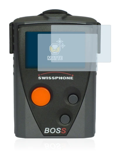 Image de l'appareil Swissphone Boss 910 avec une grande variété de protections d'écran.