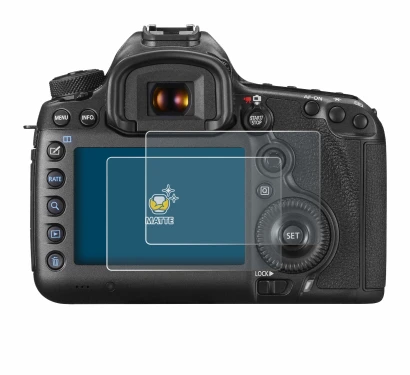 Image de l'appareil Canon EOS 5DS R avec une grande variété de protections d'écran.