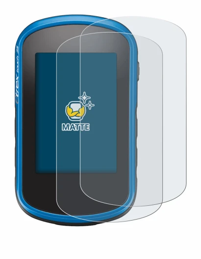 Image de l'appareil Garmin eTrex Touch 35 avec une grande variété de protections d'écran.