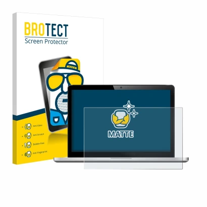 Face avant d’un emballage produit avec le logo de la marque BROTECT. À côté, l’appareil est représenté avec la protection d’éc