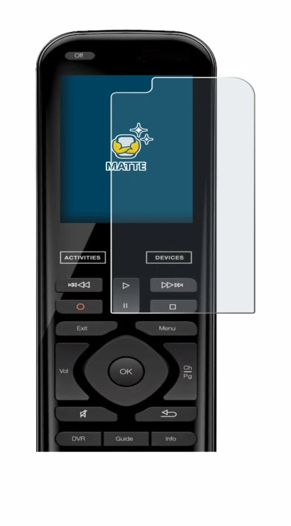 Image de l'appareil Logitech Harmony 950 avec une grande variété de protections d'écran.