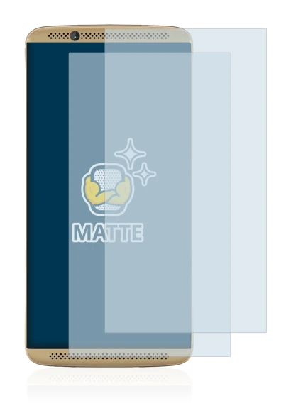 Image de l'appareil ZTE Axon 7 avec une grande variété de protections d'écran.