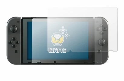 Image de l'appareil Nintendo Switch avec une grande variété de protections d'écran.