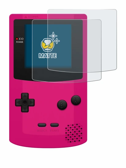 Image de l'appareil Nintendo Gameboy Color avec une grande variété de protections d'écran.