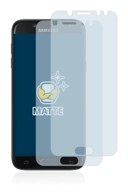 Image de l'appareil Samsung Galaxy J5 2017 avec une grande variété de protections d'écran.