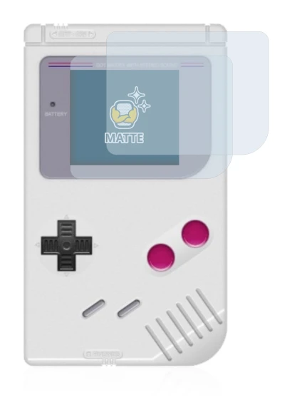 Image de l'appareil Nintendo Gameboy (1989) avec une grande variété de protections d'écran.
