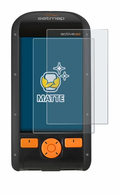 Image de l'appareil Satmap Active 20 avec une grande variété de protections d'écran.