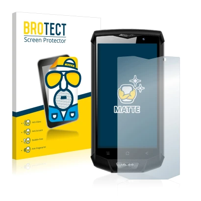 Face avant d’un emballage produit avec le logo de la marque BROTECT. À côté, l’appareil Blackview BV8000 Pro est représenté av