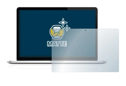 Image de l'appareil Apple MacBook Pro Retina 15" 2013 avec une grande variété de protections d'écran.