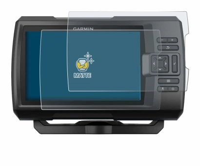 Image de l'appareil Garmin Striker Plus 5cv avec une grande variété de protections d'écran.
