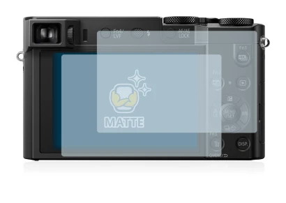 Image de l'appareil Panasonic Lumix DMC-TZ100 avec une grande variété de protections d'écran.