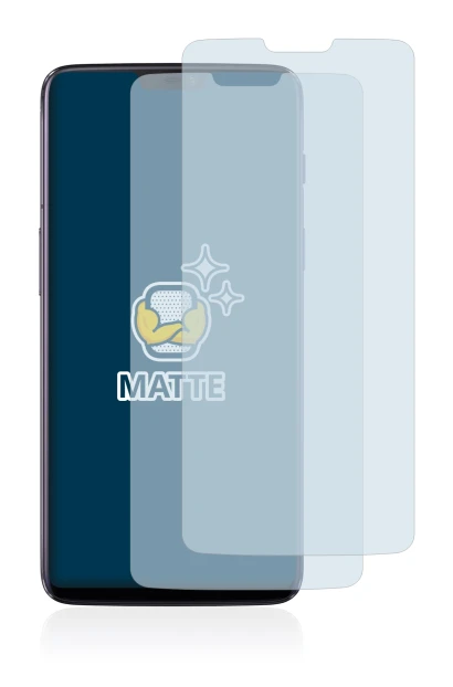 Image de l'appareil OnePlus 6 avec une grande variété de protections d'écran.