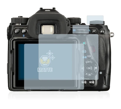 Image de l'appareil Pentax K-1 Mark II avec une grande variété de protections d'écran.