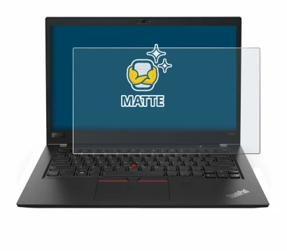 Image de l'appareil Lenovo ThinkPad T480s avec une grande variété de protections d'écran.