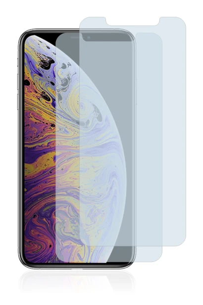 Image de l'appareil Apple iPhone Xs Max avec une grande variété de protections d'écran.