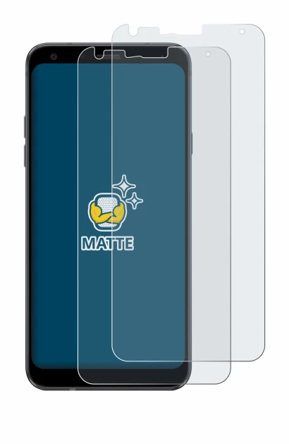 Image de l'appareil LG Q7 avec une grande variété de protections d'écran.