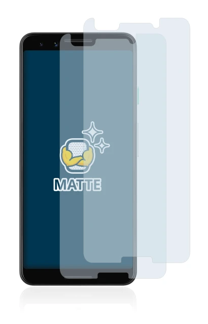 Image de l'appareil Google Pixel 3 avec une grande variété de protections d'écran.