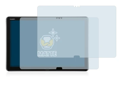 Image de l'appareil Huawei MediaPad M5 Lite 10.1" avec une grande variété de protections d'écran.