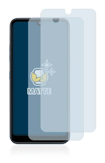 Image de l'appareil LG Q60 avec une grande variété de protections d'écran.