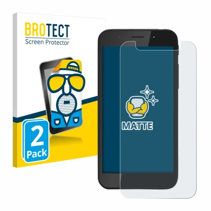 Face avant d’un emballage produit avec le logo de la marque BROTECT. À côté, l’appareil Shiftphones Shift5me est représenté av