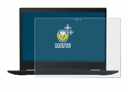 Image de l'appareil Lenovo ThinkPad X390 Yoga avec une grande variété de protections d'écran.