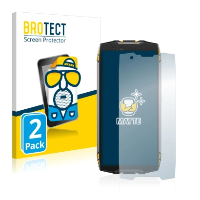 Face avant d’un emballage produit avec le logo de la marque BROTECT. À côté, l’appareil Blackview BV6800 Pro est représenté av