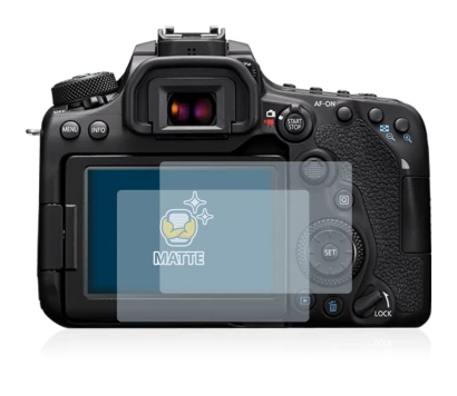 Image de l'appareil Canon EOS 90D avec une grande variété de protections d'écran.