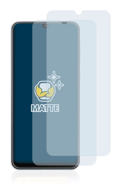 Image de l'appareil Samsung Galaxy M30s avec une grande variété de protections d'écran.