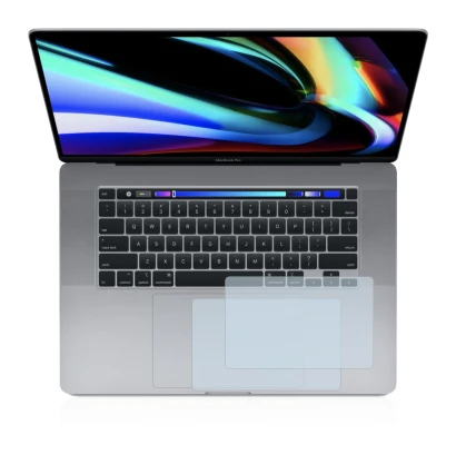 Image de l'appareil Apple MacBook Pro 16" 2019 (Touch Trackpad) avec une grande variété de protections d'écran.